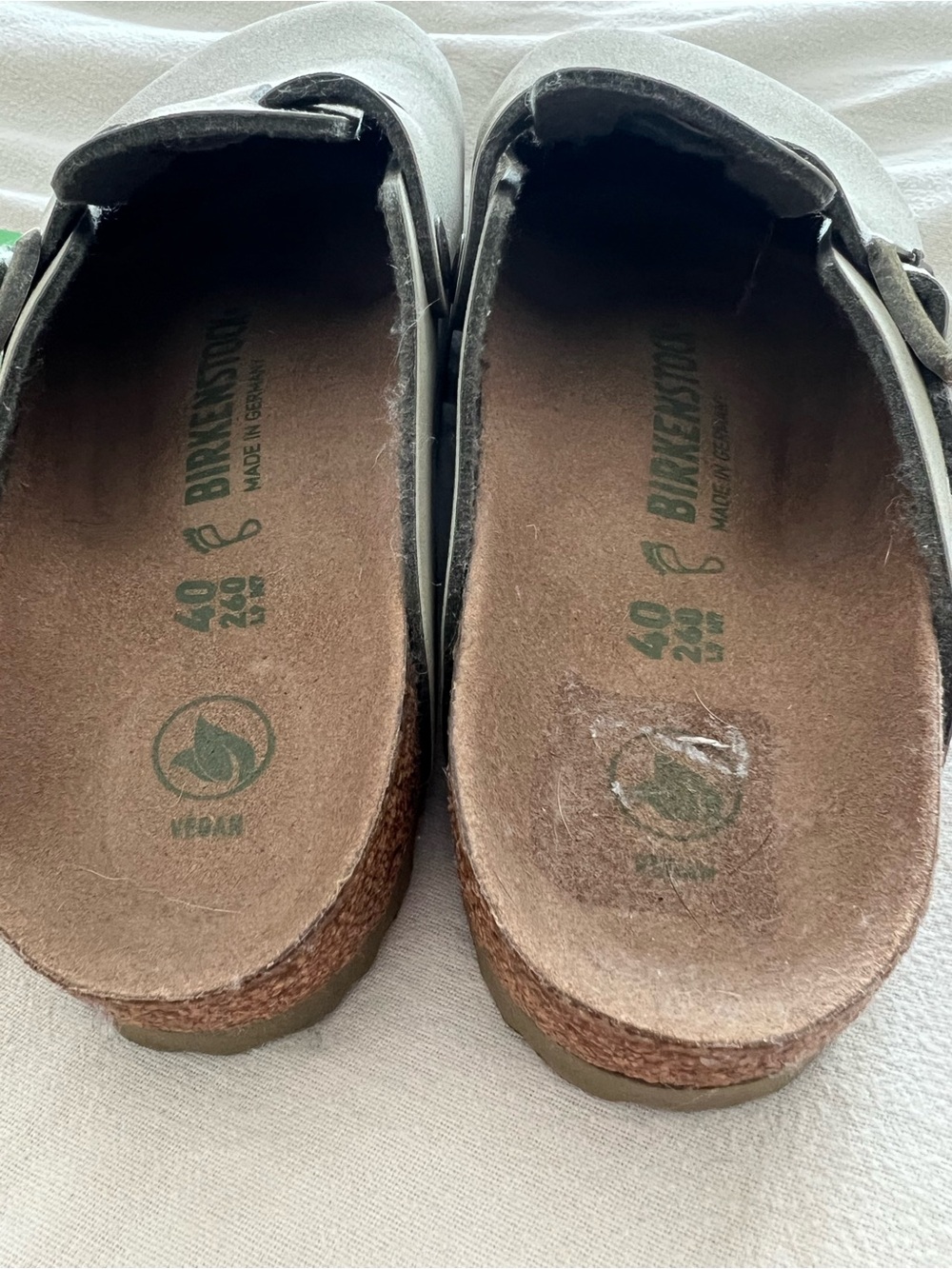 Birkenstock Vegan Boston Clog Size 40 - Khaki Green NWT - Picture 4 of 7